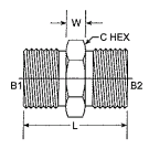 1/2" FEMALE BSPP (SWIVEL) UNION