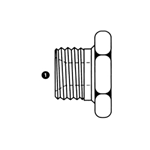 3/4" MALE BSPP HEX PLUG