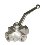 3/8"SAE THREE WAY BALL VALVE,CARBON STEE