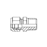 1" TUBE OD X 1" NPT MALE CONNECTOR, DOUB