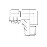 1" TUBE OD X 1" NPT MALE 90° ELBOW STAIN