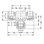 1" BT X 1" BT X 1"BT REDUCING UNION TEE,